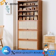SS Shoe Cabinet  Household Shoe Rack  Large Capacity Shoe Rack  Bamboo Light Luxury  Dustproof Storage Box Cabinet