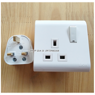 Ổ cắm 3 chấu - Phích cắm 3 chấu PUK LiOA - Kiểu Anh Chính hãng