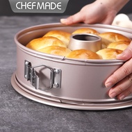 CHEFMADE Cake Mold 10" Non-stick Springform Pan With 2 Bases Round Live Bottom Hollow Removable Mold
