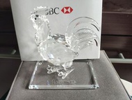 HSBC 水晶雞擺件