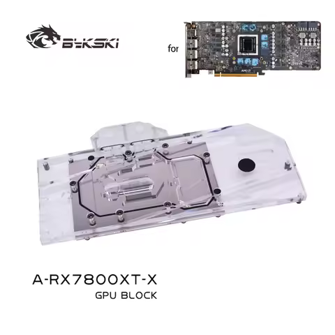 Bykski A-RX7800XT-X GPU Block for AMD Radeon RX7800XT Reference Edition Video Card Water Cooling / F