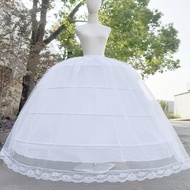 New 4-Hoop Ball Gown Fluffy Petticoat 2-Layer Lace Edged Crinoline For Wedding Dress New Arrival Bri