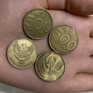 Uang Koin Logam 500 Melati Tahun 97, 00, 01, 02, 03