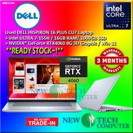 #IN177 USED DELL INSPIRON 16 PLUS Performacne Laptop INTEL ULTRA 7-155H 16GB 1TB SSD NVIDIA RTX4060 