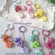 GANTUNGAN 3d Initial LetterKeychain/ Keychain