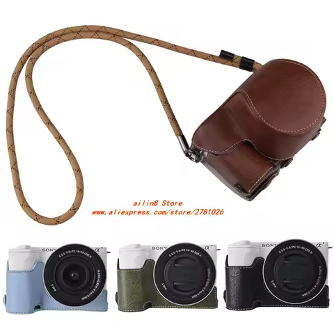 for Sony Alpha ZV-E10 Camera Bag Alpha ZV-E10II ZV-E10m2 Cute Protective Shell PU Fashion Camera Fac