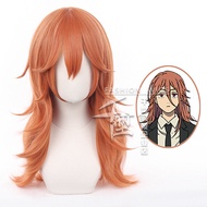 Misscoo Angel Devil Cosplay Chainsaw Man Wig Brown Orange Heat Resistant Synthetic Hair
