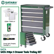 SATA - 95121P-22 - 318pc 5 Drawer Tools Trolley Set