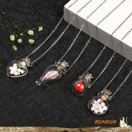 RUNUN Clear Water Drop  Bottle Necklaces  Keep Openable Make a for  Pendant Blood Vial Necklace For 