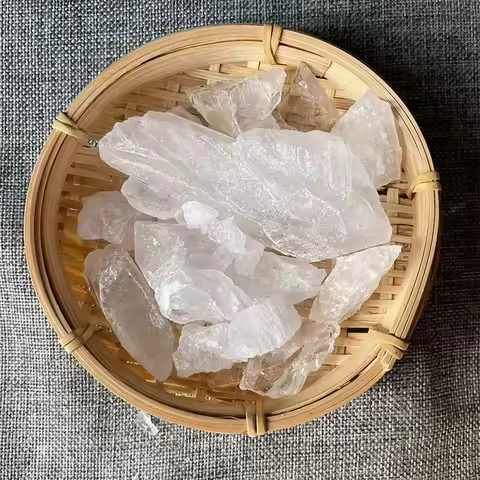 Natural White Alum Crystal Stone Rocks Pure Crystals Mineral