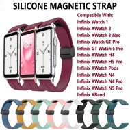 Color Silicone Magnetic Strap Band - Infinix Watch 1 XWatch 3 Neo GT Watch 5 Pro H4 H5 Pro Pods N4 P