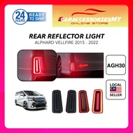 Toyota Alphard Vellfire agh30 ANH30 2015 2019 Led Rear Bumper Reflector Brake Running Light bar lamp