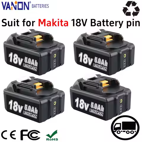 VANON 1/2/4Pack BL1850B 5.0Ah Replace for Makita 18V Battery Compatible with Makita BL1860B BL1830B 