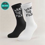 Oldschool WTF Socks - Premium Skate Socks - Cool, Trendy Socks - Trendy Socks - Long Socks - Unisex 