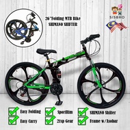 Mountain Bike Foldable 26" Bicycle With SHIMANO &amp; Sport Rim &amp; Frame Asobar