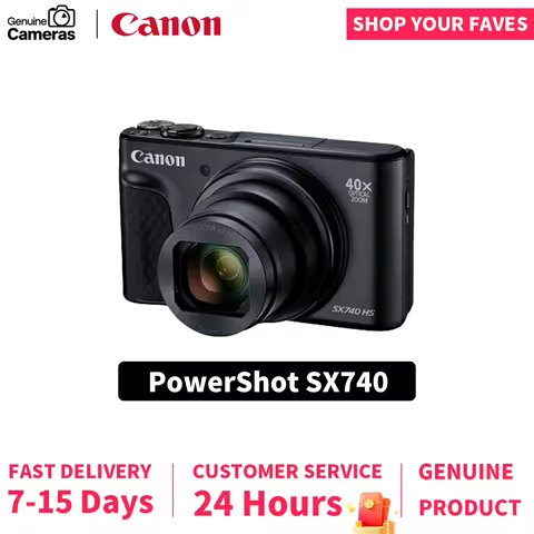 Canon PowerShot SX740 Digital Camera w/40x Optical Zoom & 3 Inch Tilt LCD - 4K VIdeo Wi-Fi NFC Bluet