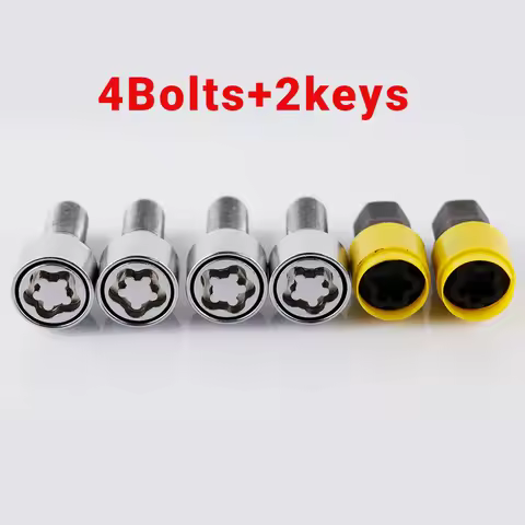 4+2 M14X1.25 Anti-theft Security Steel Wheel Lock Locking Bolts 28mm Shank Fit BMW X3 X5 X6 5 7 Seri