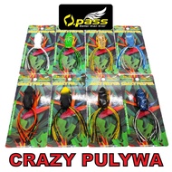 Opass Crazy Pulywa Frog Bass Fishing Lure 7g/10g/16g & 40mm/50mm/60mm Soft Frog Soft Bait Ready Stoc