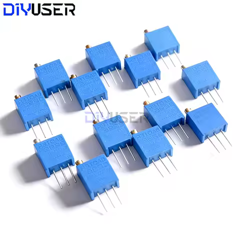 10PCS 3296 potentiometer Kit High Precision 3296W Variable Resistor 100R -1M 200R 500R 1k 2k 5K 10K 