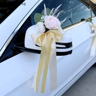 gongjing1 Creative Artificial Flower Wedding Car Decor Flower Door Handles Rearview Mirror Decoration Accessories Marriage Props Gifts sg