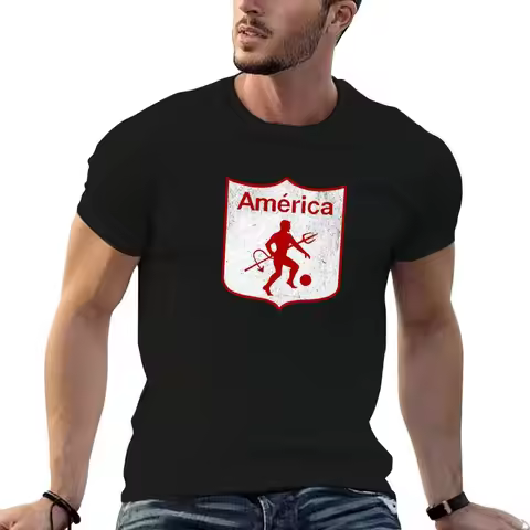 America de Cali - Vintage Fade T-Shirt Retro Style Print Casual Top
