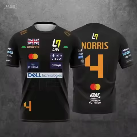 Lando Norris Number 4 New Racing Style Jersey Extreme Sports Racing Wear Breathable Quick Dry Sports