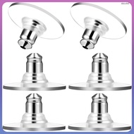 Earring Back Flat Discs Clear Backs Stabilizers Parts Silicon Adult Protector Earing  daicoltd