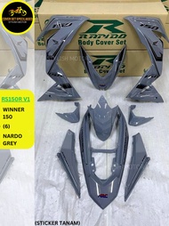 (STICKER TANAM/AIRBRUSH) RAPIDO COVER SET RS150R V1 WINNER-150 (6) NARDO GREY