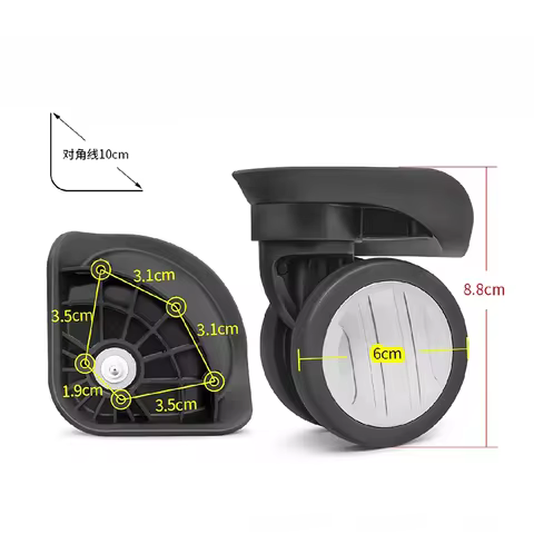 WJ216/218 Delsey luggage replacement wheels Luggage Repair Kit Universal Swivel Wheels