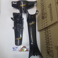 หน้ากากหลัง + คอนโซลกลาง + บังโคลนหลัง W100เก่า/ W110เก่า/ WAVE100Sเก่า เคฟล่าร์ดำ งาน5D **รุ่นไม่มี