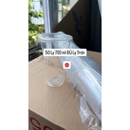 [CHEAP PRICE - DISTRICT 8] 50 700ml THICK SMOOTH CUP + 95mm LID + 95 BRIDGE LID + HIGH FLAT LID