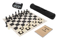 Wholesale Chess Basic Club Complete Chess Set with Scorebook and Clock (Black)