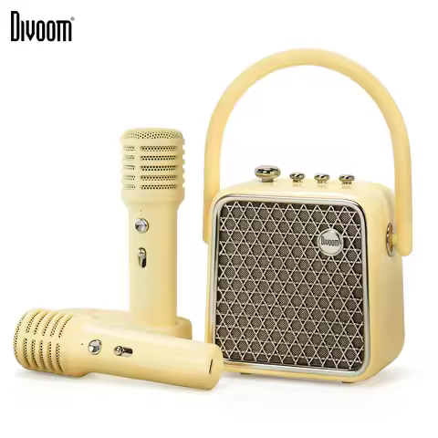 Divoom SongBird-HQ-se Portable for Bluetooth Speaker Dual Microphone for Singing RGB Battery Camping