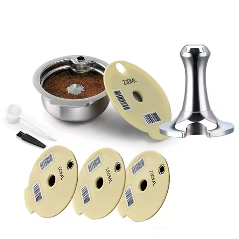 Reusable Coffee Capsule Pods for BOSCH-s Machine Tassimo Happy Vivy Stainless Steel Refillable Coffe