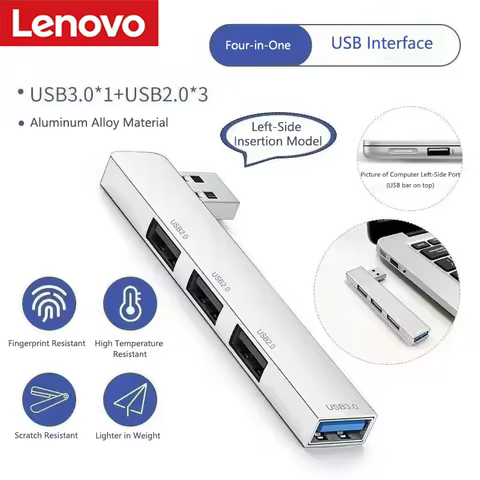 Lenovo Usb C Hub 4 Port Type C 3 0 Multifunction Usb Otg Adapter Compatible With Macbook Thinkpad Ip