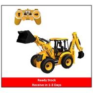🌟Ready Stock🌟Double E RTR E589 1/20 2.4G 11CH RC Excavator JCB Backhoe Loader Light Sound Constructi
