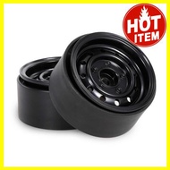 [Hot Sale]  2PCS Metal 1.9 Inch Wheel Hub Rim Beadlock  Tamiya Hpi AXIAL DIY Replacement (Black)