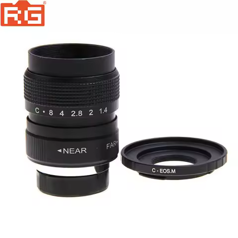 Fujian 25mm F1.4 CCTV Movie TV lens +C-Mount for Canon Mirrorless Camera EOS M M2 M3 M5 M6 M10