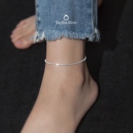 Simple light-catching 925 SILVER anklet, DUYSON SILVER personalized women's SILVER anklet [LCKX2] si