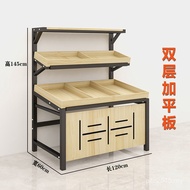 Vegetable Supermarket Shelves Creative Display Rack Three-Tier Nakajima Metal Store Fresh Fruit Frui