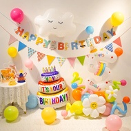 Ins Birthday Decoration Set Ballon Set Decoration Balloon Decoration Set Belon Party Pack Butterfly 