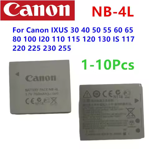 Original battery NB-4L NB 4L NB4L for Canon IXUS 30 40 50 55 60 65 80 100 I20 110 115 120 130 IS 117