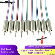 MOLIH High-Speed Coreless Motor, 412 612 614 716 720 8520 1015 1020 Metal DC Motor,  Multistyles 716
