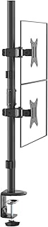Greenhouse GH-AMDN2V-BK Dual Monitor Arm, 2 Screens in Vertical, Supports 17-32 Inches, Load Capacit
