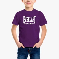 BAJU BUDAK EVERLÂST B0XING UNISEX SHORT SLEEVE T-SHIRT 100%COTTON 1-14YEARS PREMIUM QUALITY 190GSM