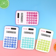 Small Solar Calculator Portable Calculator Cute 8 Digits LCD Electronic Home Office Calculator for K
