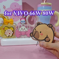 Cute cartoon charger cover for VIVO V40 V29 5G 80W V807073L0A0 1M cable protector For vivo 66w V6650