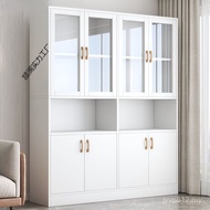 Living Room Anti-dust Storage Back Wall Office Floor-standing Simple Door Bookcase Shelf Cabinet Hou