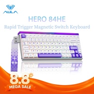 AULA HERO 84HE Magnetic Mechanical Keyboard RT0.01 8Khz Wired with RGB Light Box Low Latency Keyboar