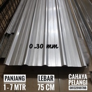 Atap Galvalum 0.30 0,30 0.3 0,3 mm Spandek Trimdeck Baja Ringan - SNI